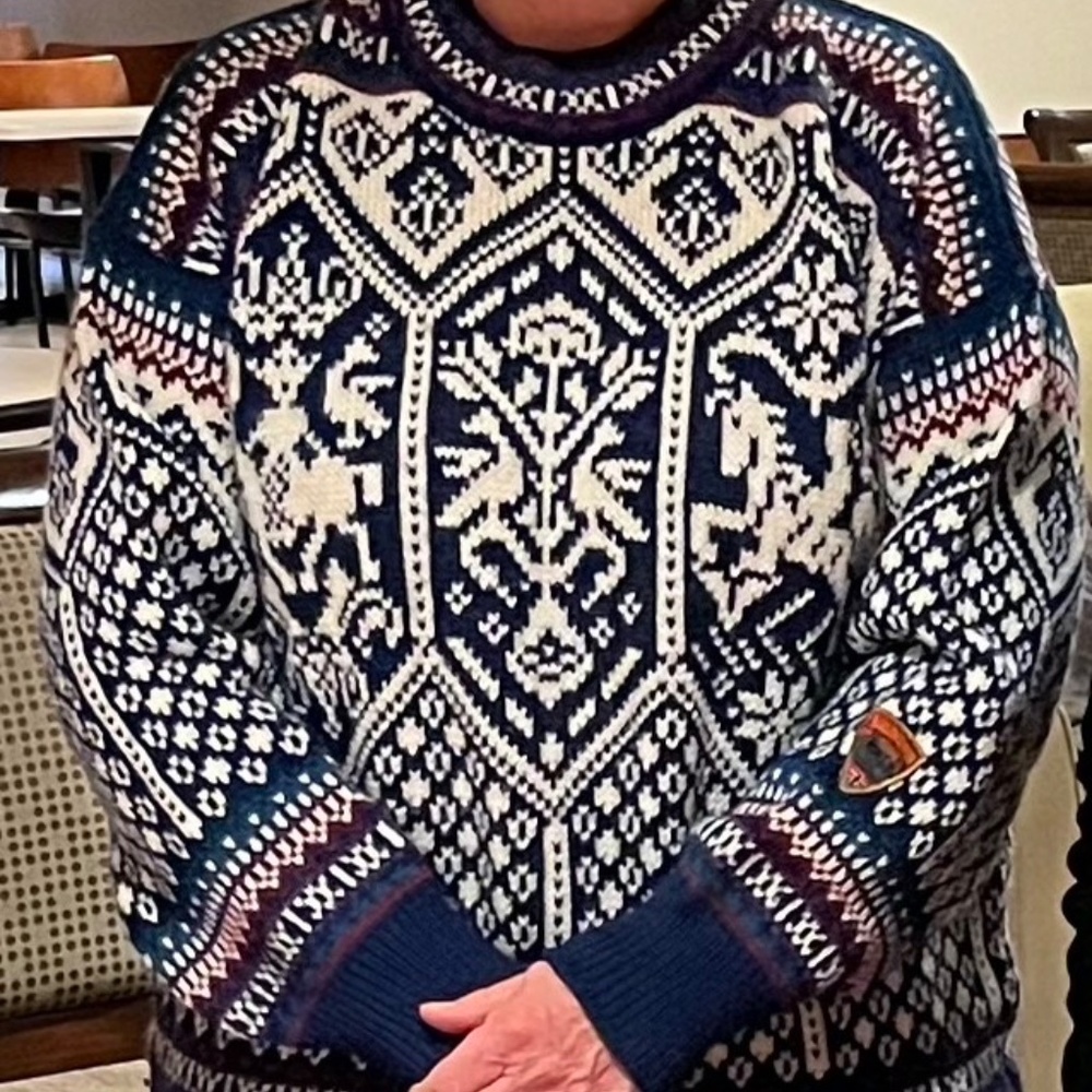 Norwegian wool sweater, Dale of Norway 1994 Olympics, oversize medium, uni-sex